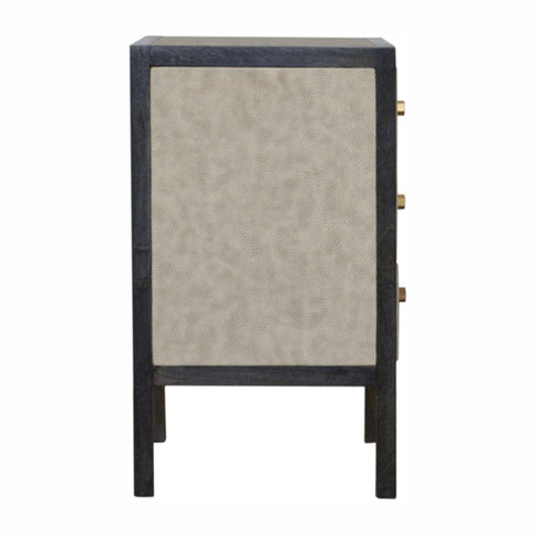 Nightstand, 3 Drawer - Black