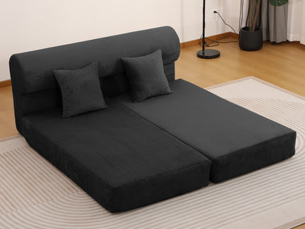 Convertible Sofa Bed, 2 Seater Fold Out Floor Couch