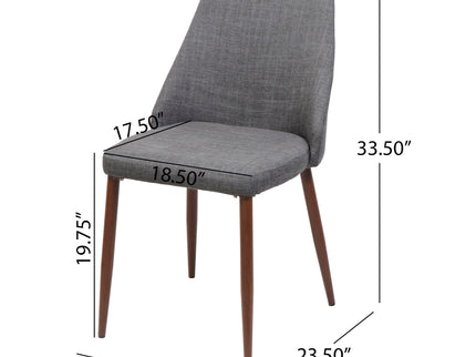 Modern Dining Chair With Iron Legs And Wood Finish