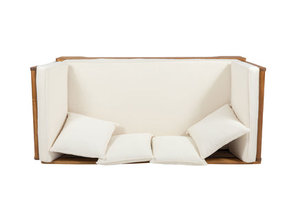 Outdoor Acacia Wood Expandable Daybed With Cushions
