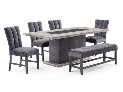 Dining Table, Fits Up To 6 People - Gray