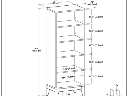 Harper - Handcrafted Bookcase With Storage