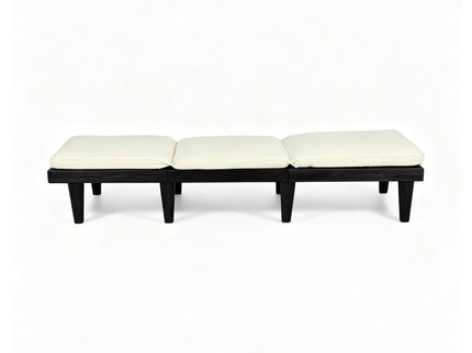 Ariana - Chaise Lounge With Cushion For Outdoor - Black