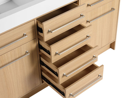 Freestanding Bathroom Vanity With Resin Sink, Soft-Closing Doors And Drawers