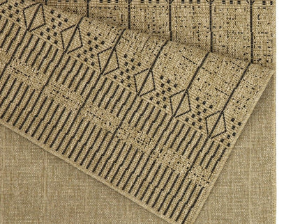 Earth - 5'3" X 7'3" Indoor, Outdoor Area Rug - Jute / Black