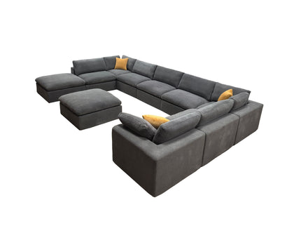 Custom Configuration Modular Sectional & Toss Pillows