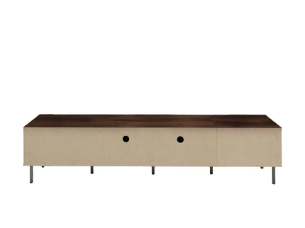 TV Stand For TVs Up To 85" With Closed Storage, Soft Closing Hinges - Walnut