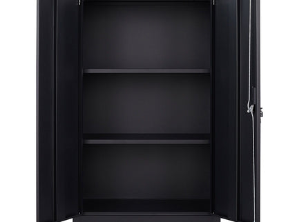 Metal Storage Cabinet With Locking Doors And Adjustable Shelf, Folding Filing Storage Cabinet, Folding Storage Locker Cabinet For Home Office, School, Garage