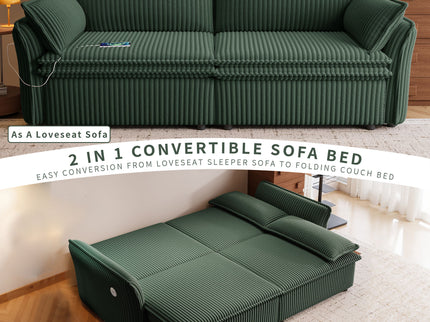 2 In 1 Convertible Sofa Bed, Multi Functional Living Room Furniture
