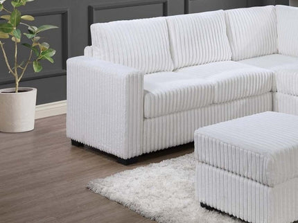 Contemporary Sectional Set With Ottoman