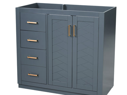 Retro Style Bathroom Vanity, 3 Drawers & Soft Closing Doors