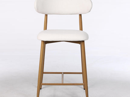 Upholstered Counter Height Bar Stools For Kitchen Island (Set of 2) - Beige