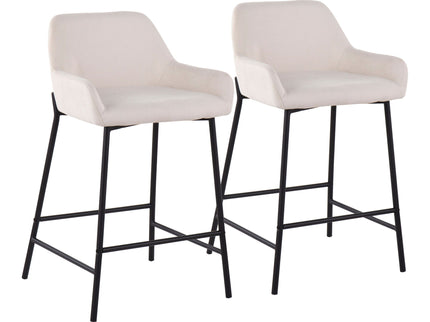 Daniella - Industrial Fixed Height Counter Stool (Set of 2)