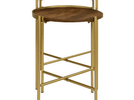 Genevieve - 2 Piece Round Nesting Table - Gold