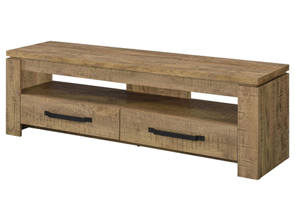 Tesoro - TV Stand With 2 Drawers - Mango Color