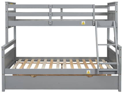 Bunk Bed With Ladder And Safety Guardrail