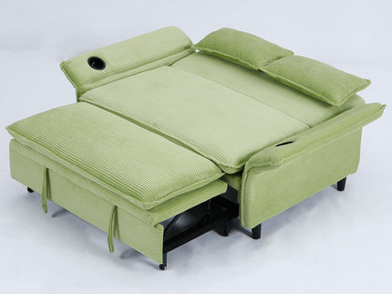 Modern Fabric Multi-Functional Sofa Bed With Adjustable Armrests And Backrests