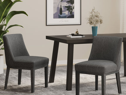 Modern Dining Chair With Durable Fabric Upholstery And Sturdy Wooden Frame (Set of 2)