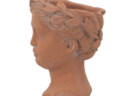 D6X9" Visage Head Bust Planter - Brown