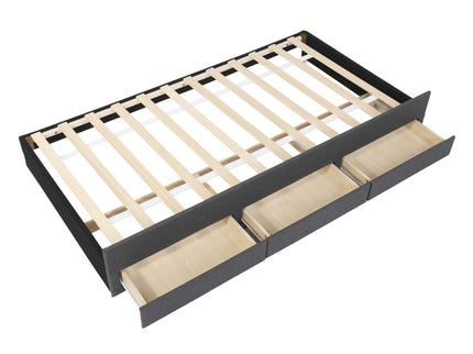 Upholstered Design Platform Bed With Trundle