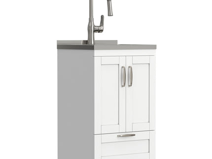 Reed - Deluxe Laundry Cabinet With Pull-Out Faucet And Stainless Steel Sink