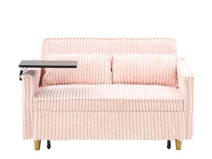 Pull Out Sofa With Movable Tabletop And USB Ports