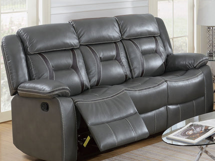 Modern Reclining Sofa With Pillow Arms And Headrest