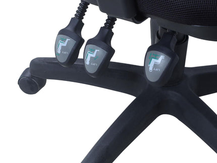 Swivel Office Chair Armrests Ergonomic Design, Adjustable Height And Tilt - Black