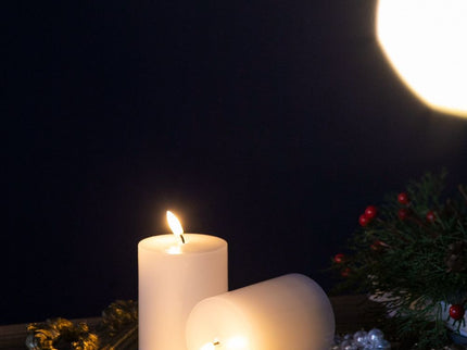 LED Candles With Wick And Remote Control Timer (Set of 2) - White