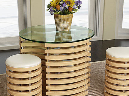 20" Round Tempered Glass Table Top Clear Glass 1 / 4" Thick Round Polished Edge - Transparent