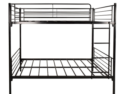 Space Saving Bunk Bed With Metal Frame And Ladder