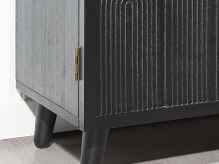 2 Door Accent Cabinet Storage Cabinet With Adjustable Shelf - Black