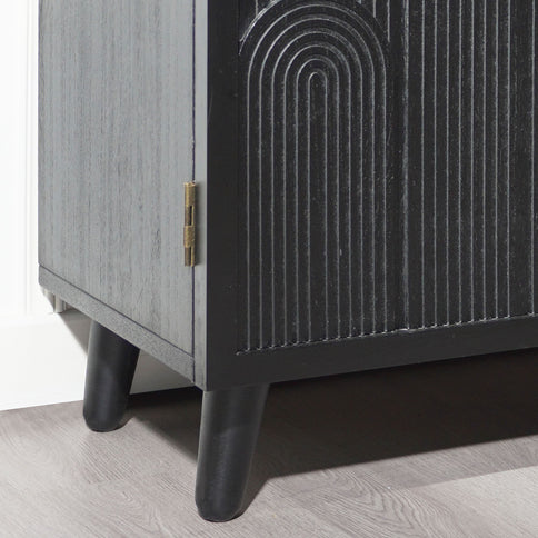 2 Door Accent Cabinet Storage Cabinet With Adjustable Shelf - Black