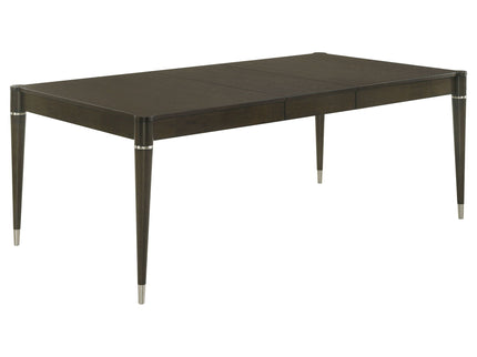 Blakely - Leaf Dining Table With Tapered Legs Accents - Ash Brown