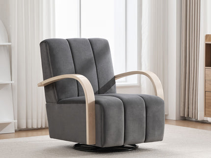 360° Swivel Accent Chair With Armrests