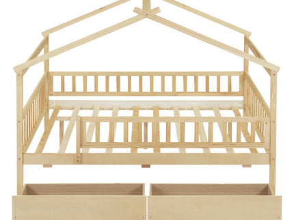 House Bed With 2 Drawers