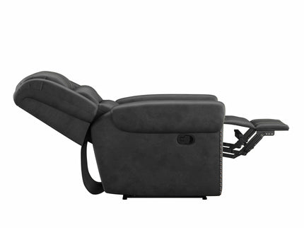 Reclining Sofa - Gray - Faux Leather