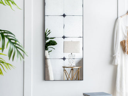 Traditional Decor Style Antique Glass Panel Mirror, Wall Mirror For Bathroom Entryway Console Lean Against Wall