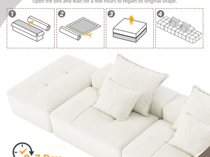 Modern Oversized Diy Combination Modular Sectional Sofa With Pillows