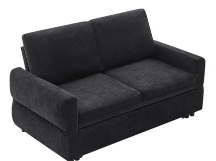 Convertible Sofa Bed Loveseat With Adjustable Backrest And USB Ports