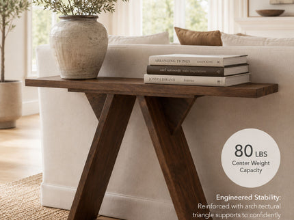 Console Table With V - Shaped Base