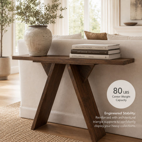 Console Table With V - Shaped Base