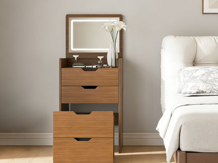 Vanity Desk With Lighted Mirror & Stool