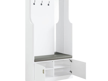 Buck II - High Gloss Hall Tree - White