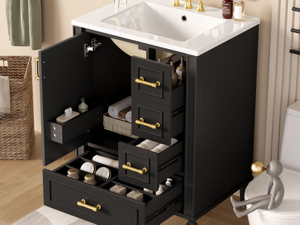 Traditional Bathroom Vanity Set With Soft Close Doors