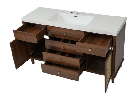 Bathroom Vanity With Sink, 5 Legs, Soft Close Drawers