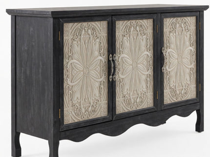 3 Door Sideboard Buffet Cabinet With Storage - Black
