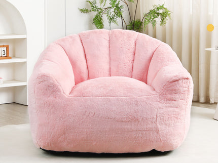 Beanbag Chair, Beanbag Sofa Chair With Armrests Stuffed High Density Foam