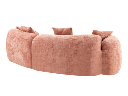 Curved Compressed Sofa, Nordic-Style Design For Living Room