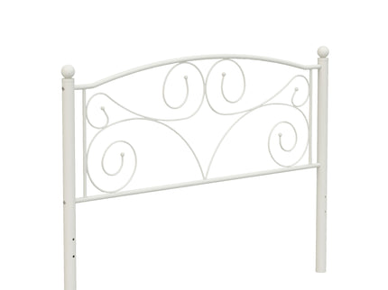 Full With Metal Frame Bed - White
